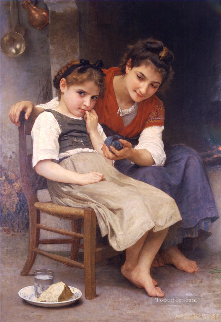 Petite boudeuse Realismo William Adolphe Bouguereau Pintura al óleo